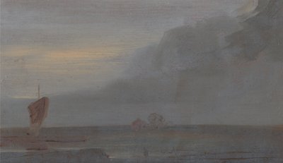 Seestück mit Booten- Abend von Unbekannt Unbekannt